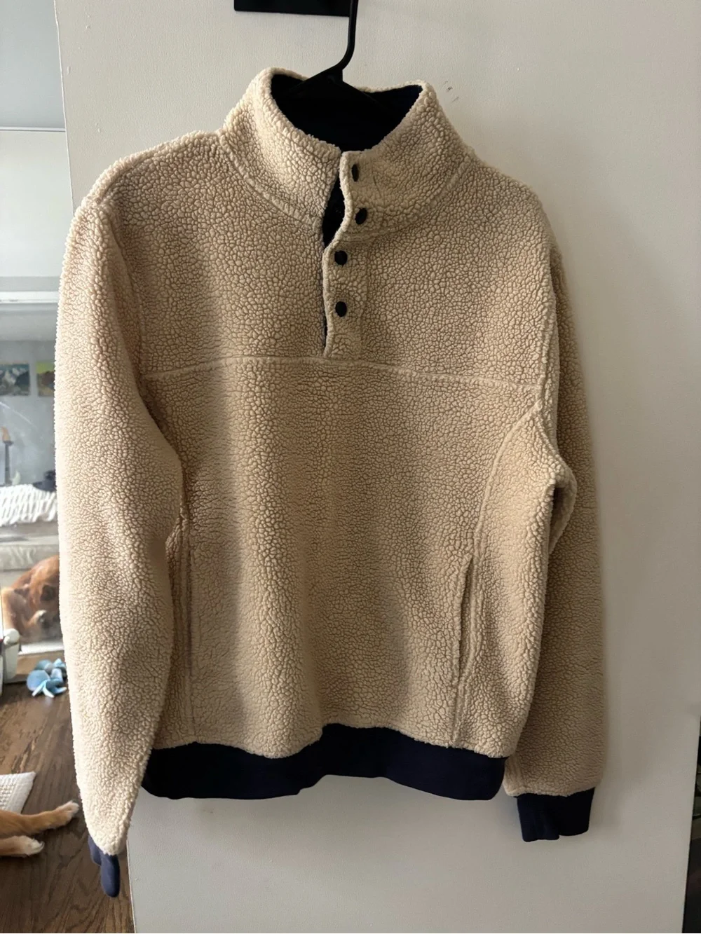 Men's JCrew Cream Fleece Sweater